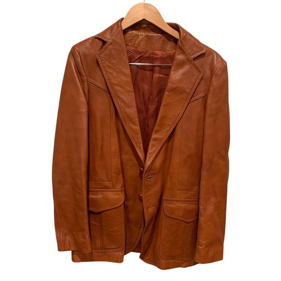 Tony Lama Vintage Leather Mens Jacket Size 40 - Picture 3 of 8